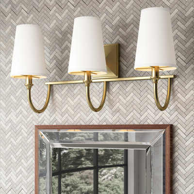 Payson 3-Light Dimmable Vanity Light in Warm Brass