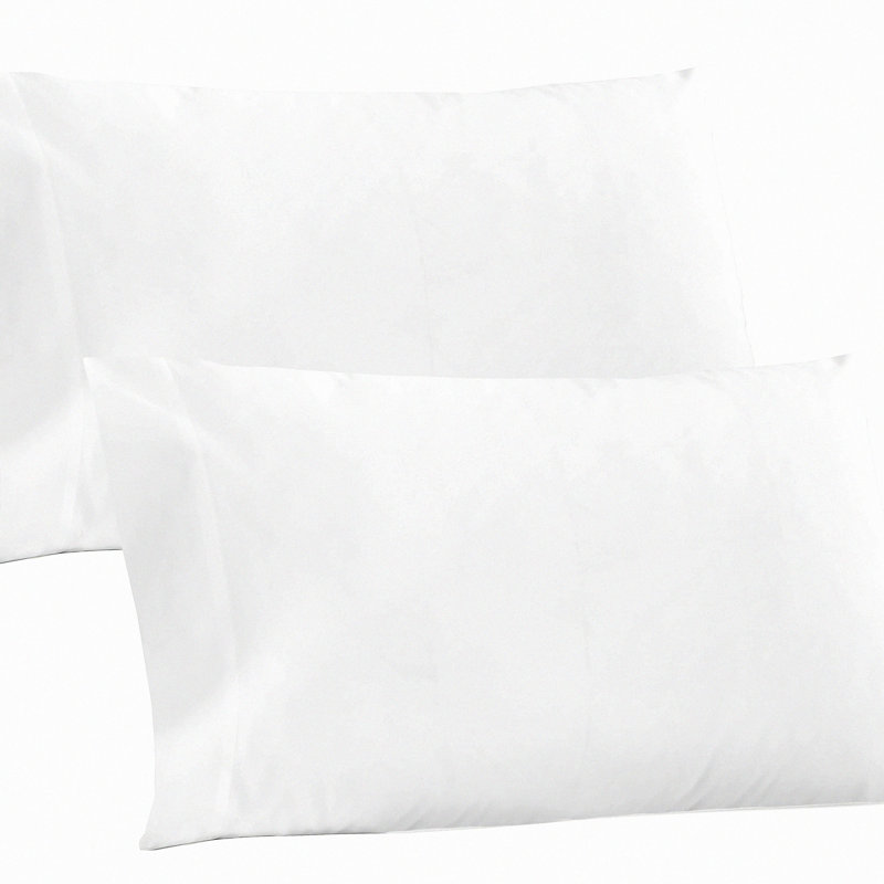 Luxury Sateen Pillowcase Set - 1000 Thread Count, Hotel-Quality Soft & Smooth Cotton, Standard Size, Set of 2 Bright White Cases for Queen Pillows