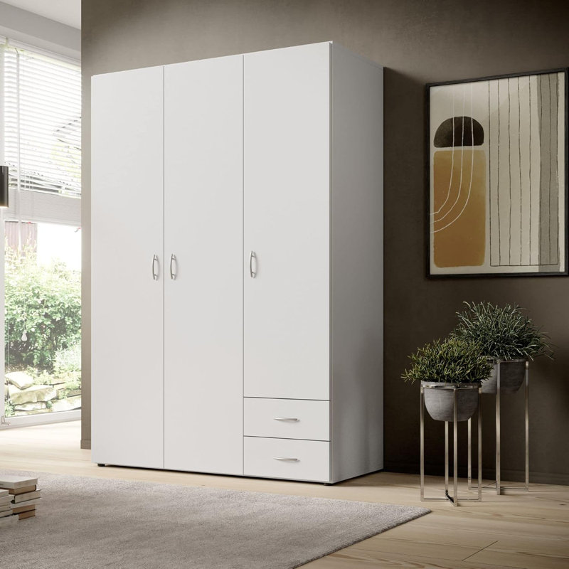 Manufactured Wood Wardrobe, White