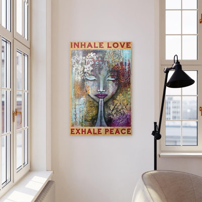 " Hippie Girl Inhale Love Exhale Peace "
