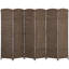 Paravent 6 panneaux, écran d'intimité pliable de 6 pi de hauteur, cloison murale autoportante tissée à la main pour bureau à domicile, chambre à coucher, bois-1031694908-1032041852