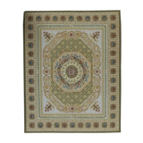 Hand-Knotted High-Quality Light Blue and Green Area Rug