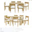 Ensemble de table de salle à manger en bois 7 pièces pour 6 personnes avec chaises rembourrées, ensemble de table de cuisine et chaises d'une capacité de 250 lb-931197917