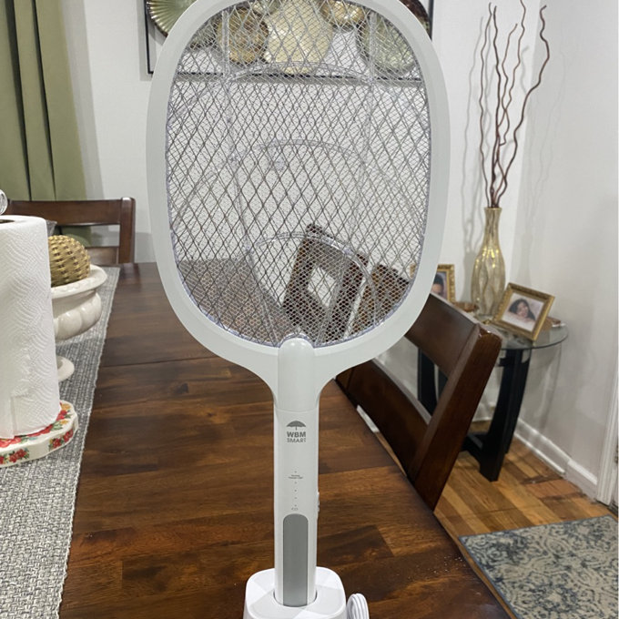 WBM SMART 2 in 1 Electric Bug Zapper, Mosquitoes Trap Lamp & Racket, USB Rechargeable Electric Fly Swatter