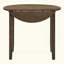 Table de salle à manger ronde 3 pièces et chaises d'appoint rembourrées en cuir synthétique brun