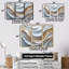 «White and Gold Fractal Marble Waves III - Abstract Spirals», ensemble d'art mural-206663042-206663066