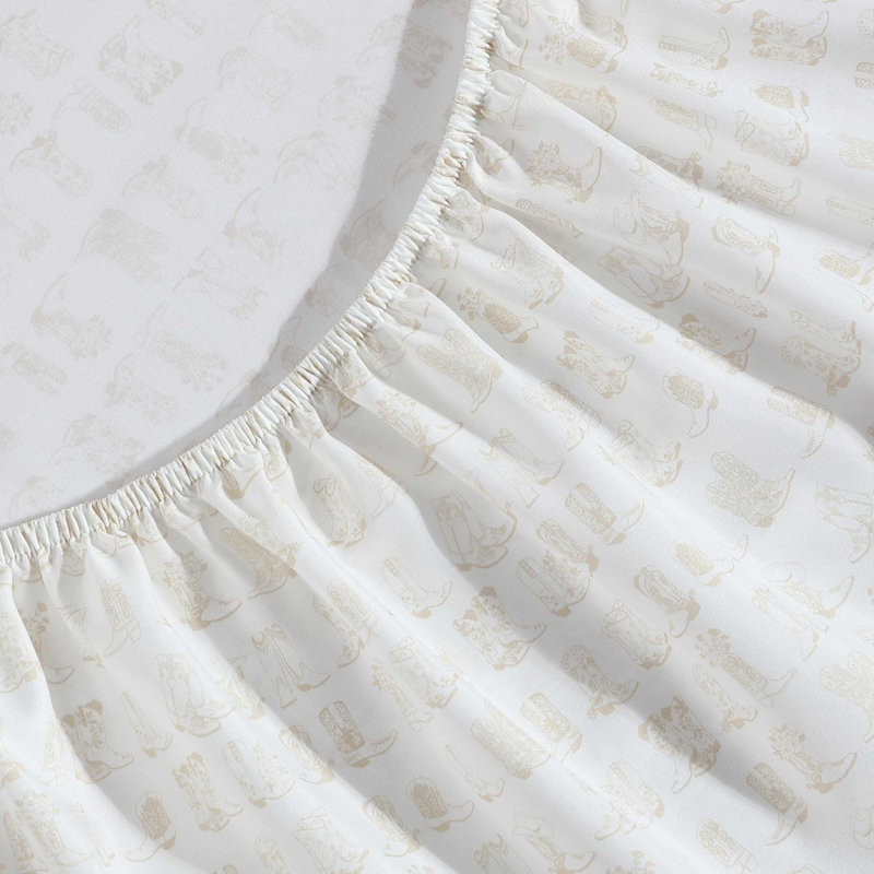 Ensemble de draps Wrangler, Beige clair, Ensemble de draps pour très grand lit avec 4 taie