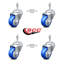 Ensemble de roulettes à tige filetée de 3,5 po en polyuréthane pivotant de 3/8 po SCC-101312984