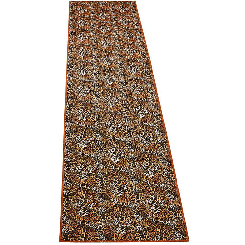 Slip Resistant No Pile Light Weight Nature Inspired Printed Area Rugs for Backyard Kitchen Living Room, Runner 2' x 7'