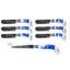 Spode Blue Italian Cheese Knife & 6 Spreaders