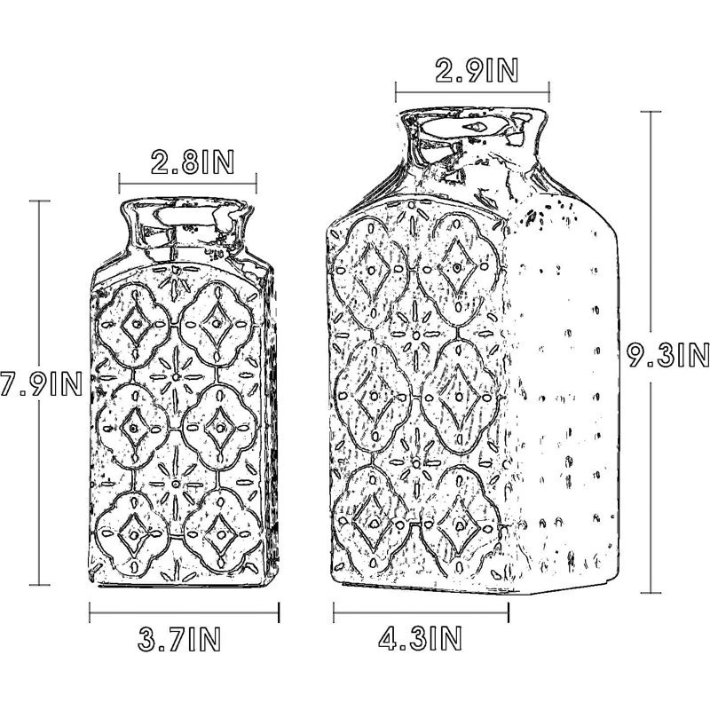 Ensemble de 2 vases Modern Modern