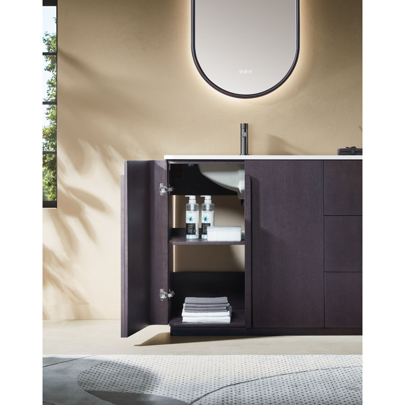 Parma 48" W Single Vanity, Espresso Oak