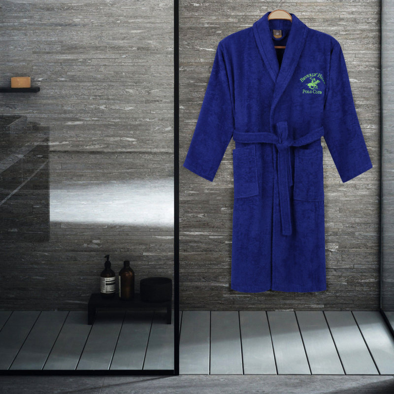 Robe de chambre, P / M, Bleu foncé