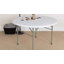 Round Bi-Fold Plastic Banquet and Event Folding Table with Carrying Handle