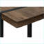 Table basse Industrial-Farmhouse rectangulaire avec finition aspect bois brun