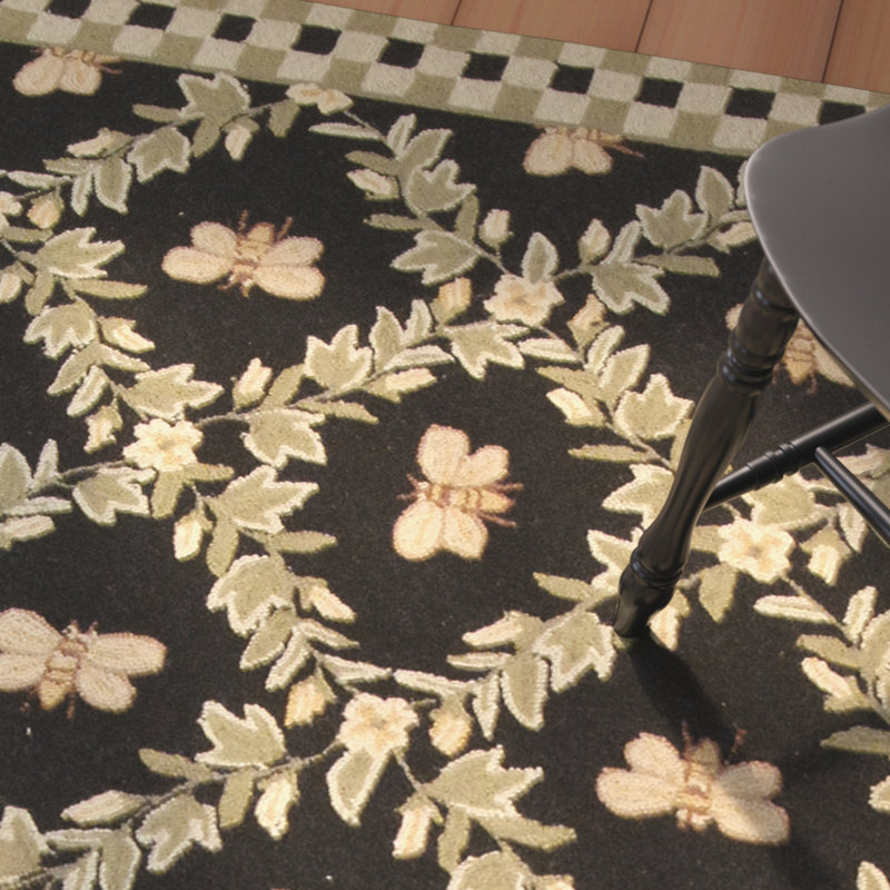 Tapis en laine crocheté à la main Obira, Rectangle 8 pi x 10 pi