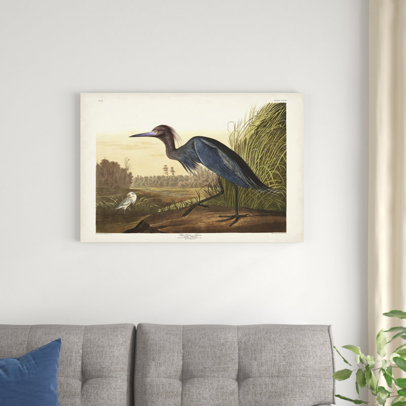 PL 307, grue bleue ou héron, H 24 po x l 36 po