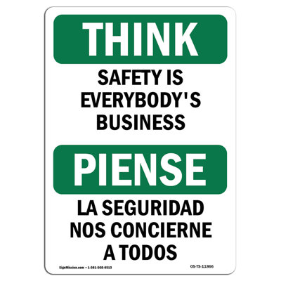 Safety Is Everybody's Business Bilingual Sign