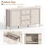 Armoire buffet 59 po avec portes de grange et tablettes réglables