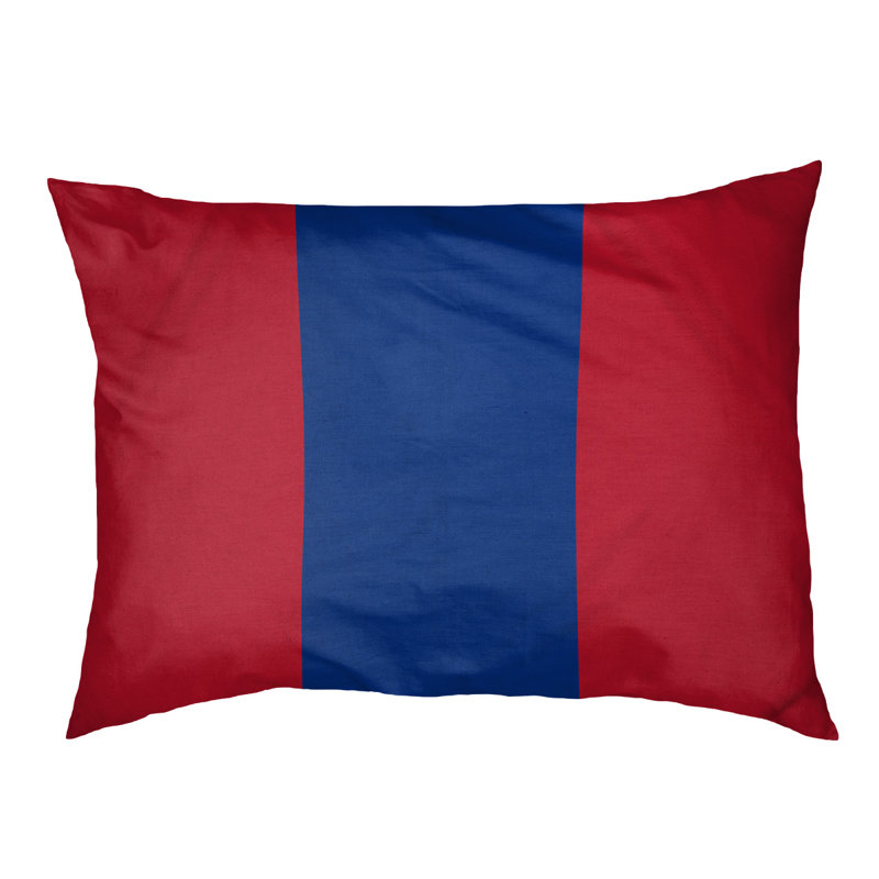 Coussin de lit pour chien Cincinnati, Moyen (H 6,5 po x l 40 po x P 30 po), Red/Blue