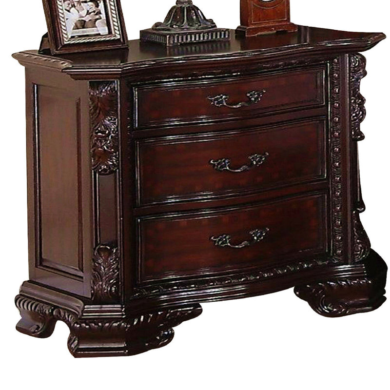 Table de bout 1Pc avec trois tiroirs de rangement