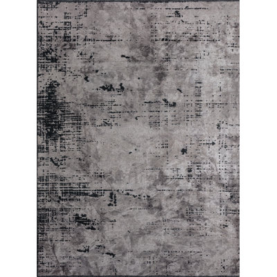 Rapture Gray/Black Abstract Luxury Area Rug