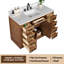 Meuble-lavabo simple 48 po avec tiroir, tablette, prise de courant et plateau en marbre d'ingénierie-2137449797-2137449787