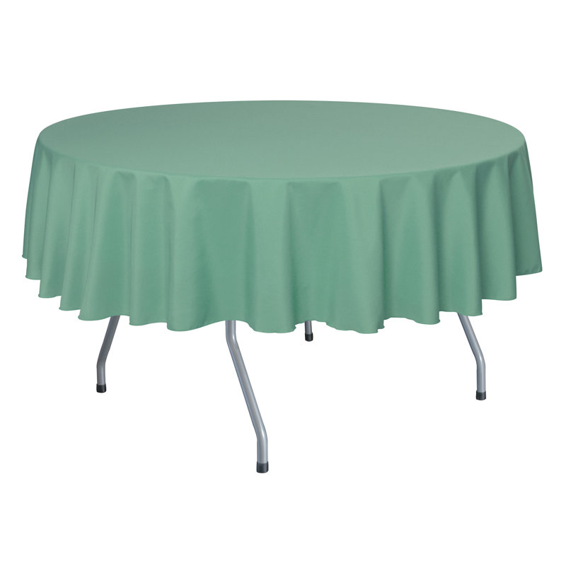 Ultimate Textile - Round Polyester Linen Tablecloth, 84" x 84", 1, Seamist