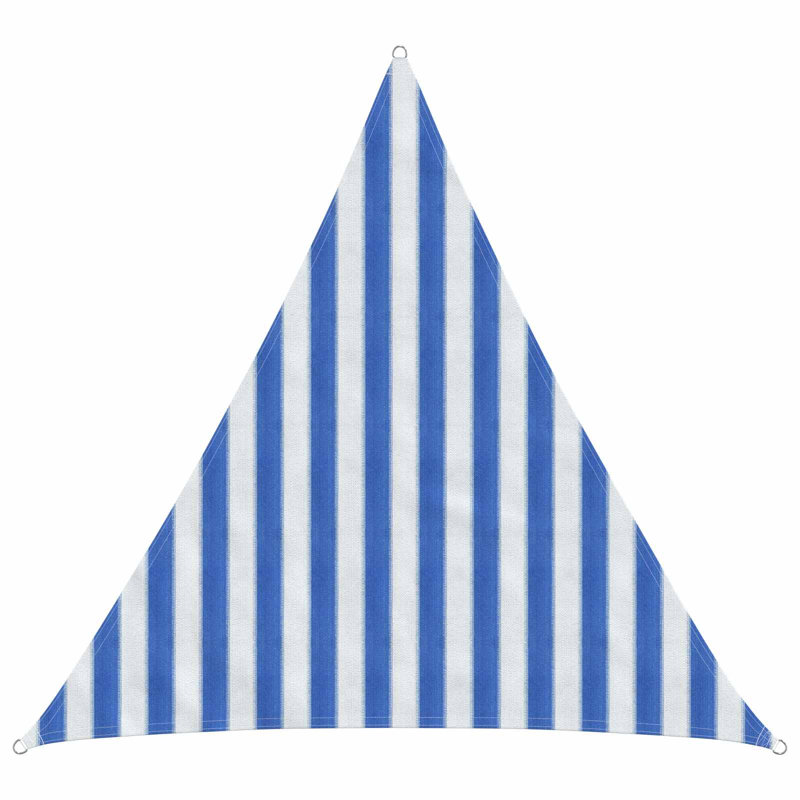 Vidaxl Sunshade Sail Canopy Screen Balcony Awning Canopy HDPE Rectangular, 2m W x 2m L, Blue/White