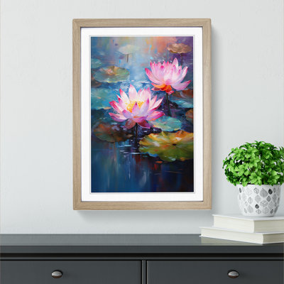 Lotus Flower Impressionism No.2 Framed Print