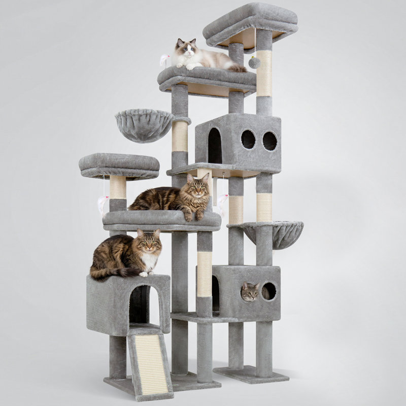 Tour pour chat S82d Big Cat, Gris clair