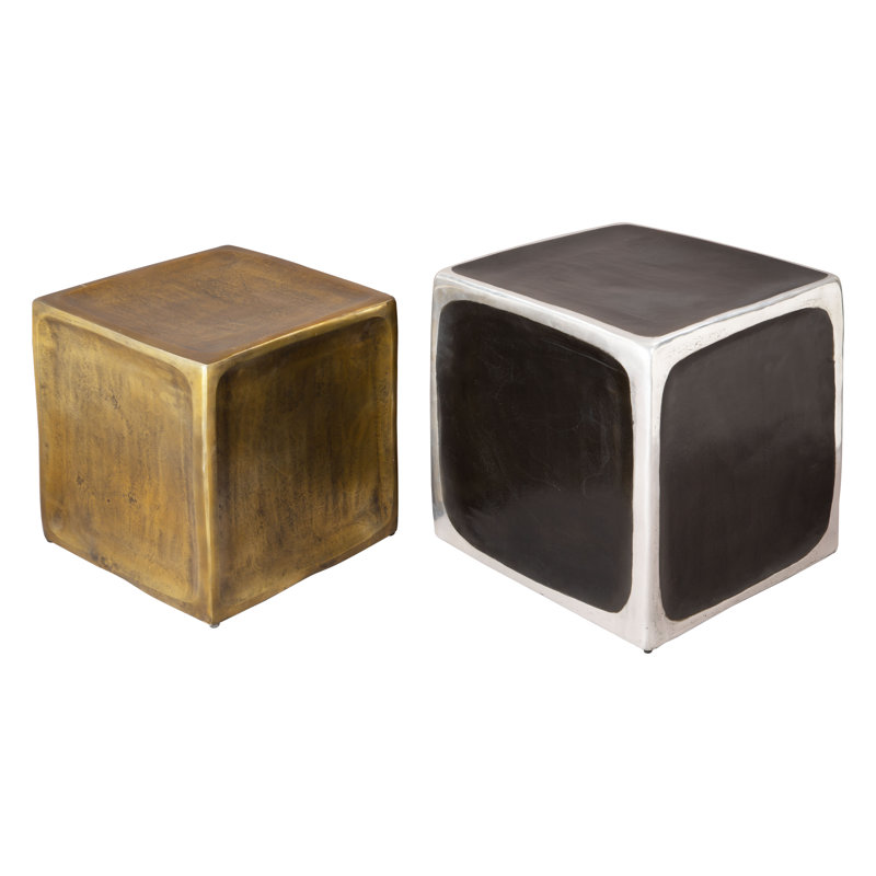 Brics Multicolor Aluminum Box Accent Table Set