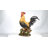 Large Rooster on a Wood Barrel Garden Statue