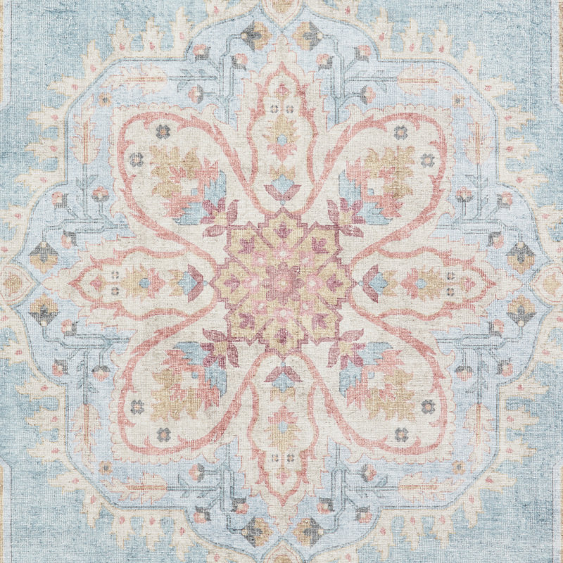 Vintage Look Digitally Printed Area Rug, Runner 61 x 230 cm
