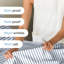 Ensemble de draps rayés, draps rafraîchissants, literie douce et infroissable, respirante-103254700-103254697