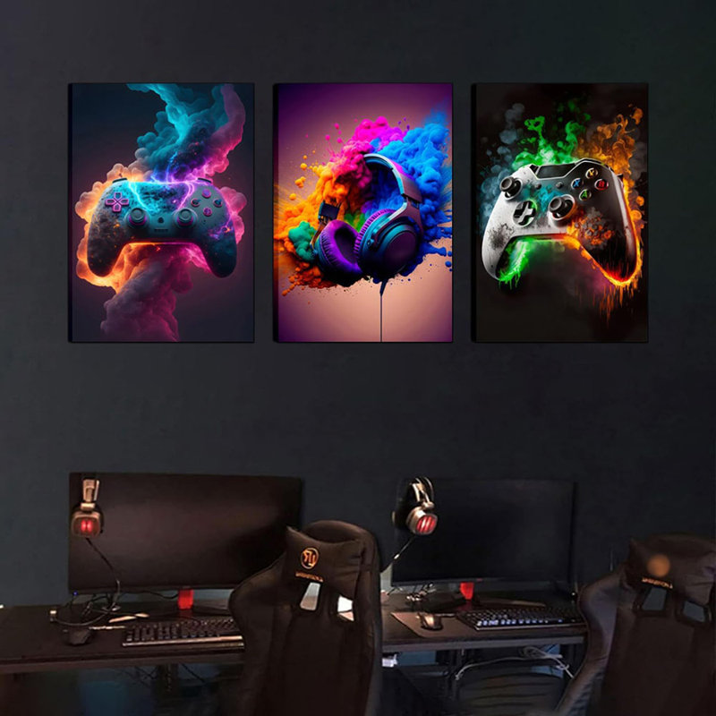 3 Piece Wrapped Canvas Print, 30cm H x 40cm W