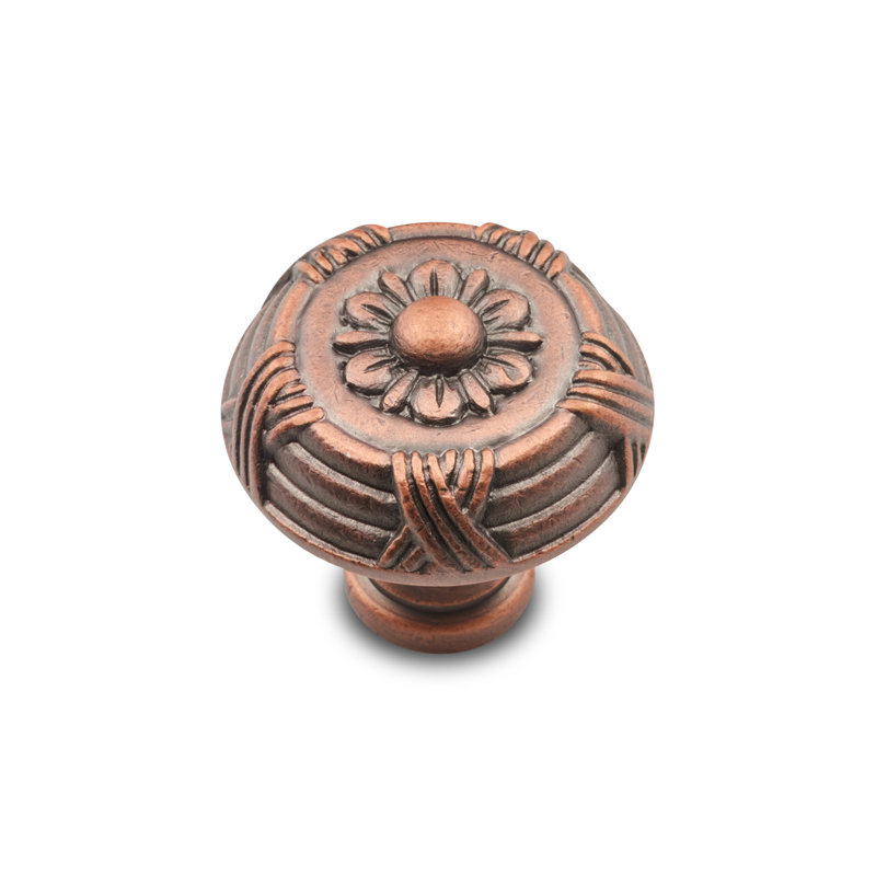 CK Series 1 1/2" Diameter Mushroom Knob, Distressed Copper, Small