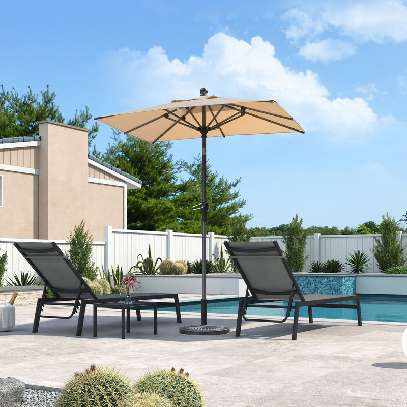 Parasol carré 72 po, Beige