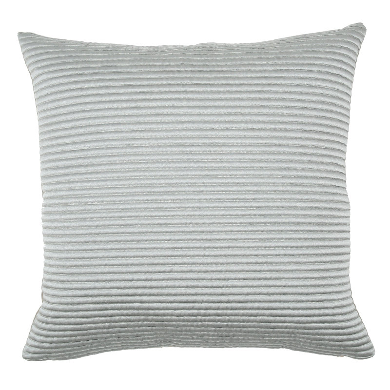 Cavendish Striped Feather Throw Pillow, Silver