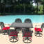 All-Weather 7 - 6 chaises pivotantes et table rectangulaire pour créer un espace extérieur confortable