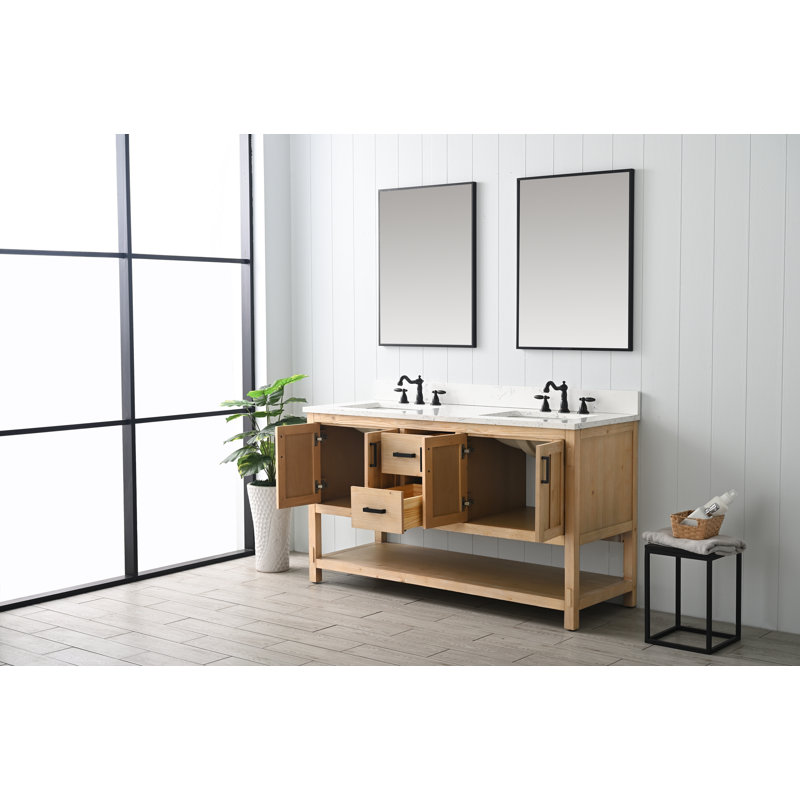 Meuble-lavabo double autoportant Seddon