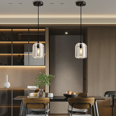 Luminaire suspendu en cristal 2PCS