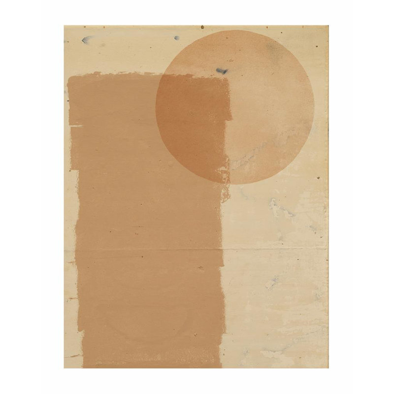Sunset Abstract Scandi - Single Picture Frame Print, Bevelled Wood Effect, 136.652 cm H x 111.252 cm W