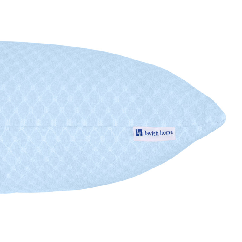 Oreiller pour le corps en mousse à mémoire de forme avec fermeture à glissière hypoallergénique, bleu