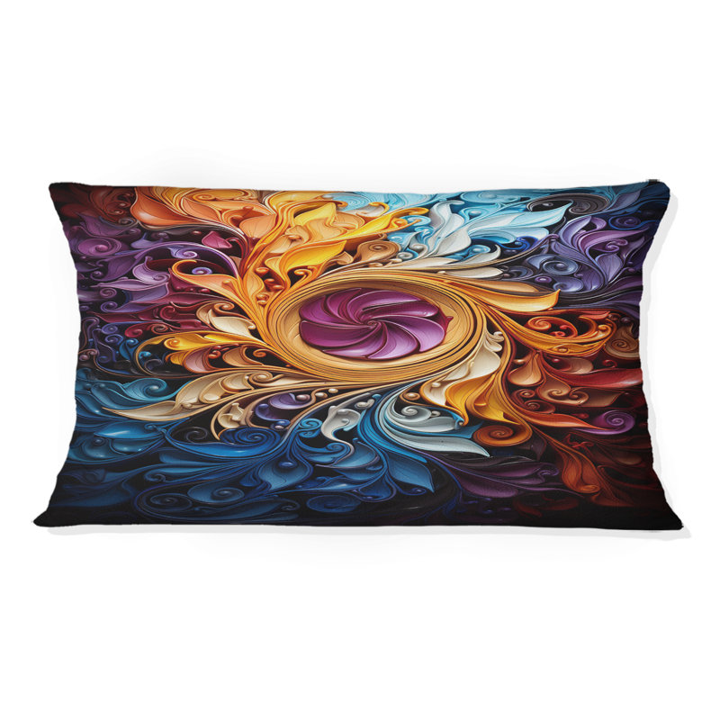 Coussin Spiral Kaleidoscope I - Abstract Spirals