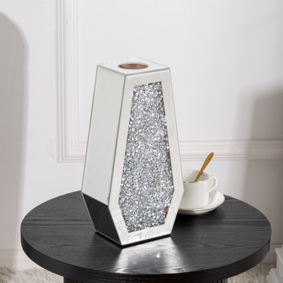 Vase de table en miroir 12 po Cerrie