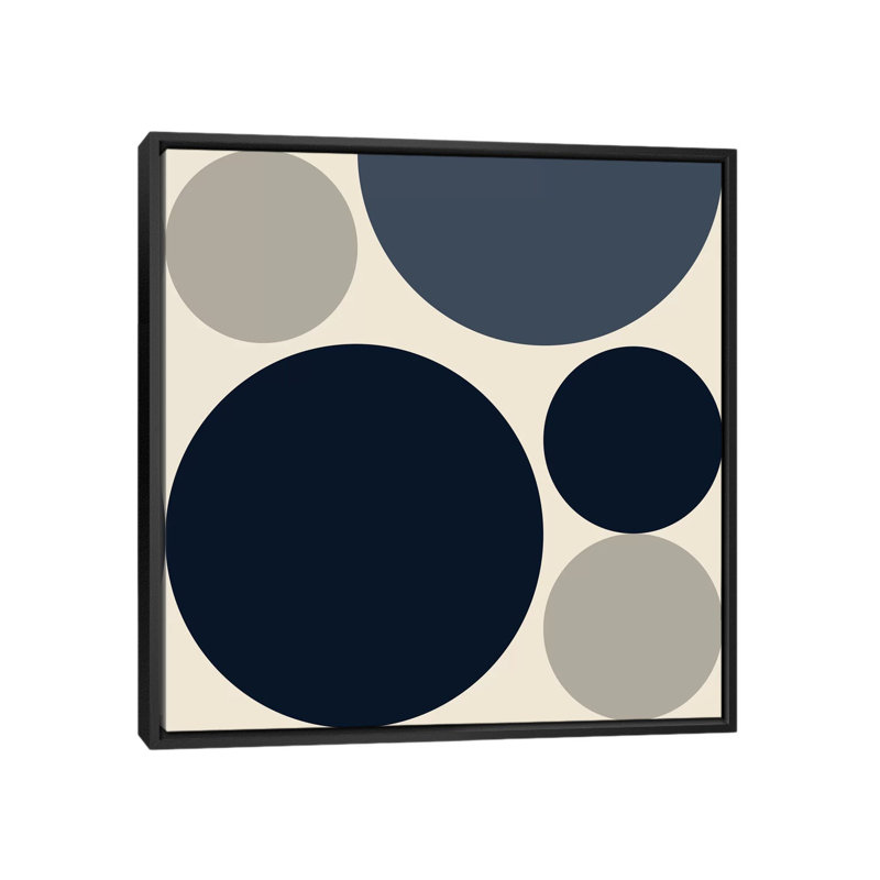 « mono ii », impression sur toile tendue, H 18 po x l 18 po x P 1,5 po, Toile avec cadre noir, Pas de tapis