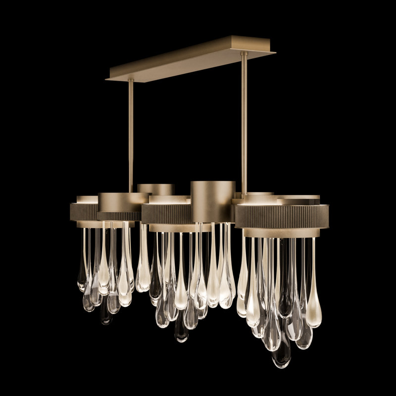 Rain LED Pendant, Ombre Bronze