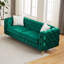 Canapé moderne en velours de 82,5 pouces avec capitonnage à boutons Chesterfield matelassé, tissu en velours de qualité supérieure avec coussins à ressorts et pieds en métal-121081788