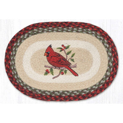  Cardinal Oval Placemat 13"x19" Braided Jute Table Mat